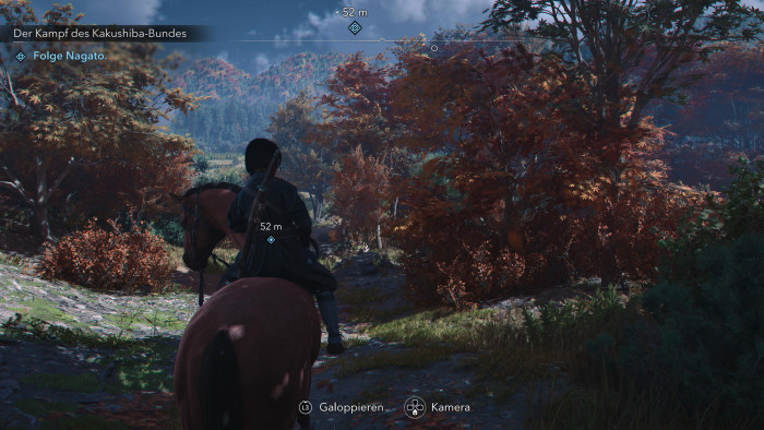 Naoe auf der PS5 Pro. (Bild: Ubisoft / Screenshot: Golem)